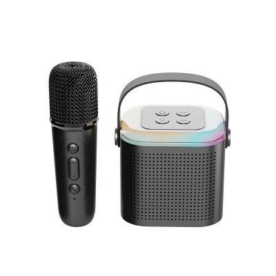 China Wireless BT Portable Factory Price Mini Portable karaoke speaker with wireless Mic Home KTV Mic Music Player Singing  Karaoke Speaker for sale