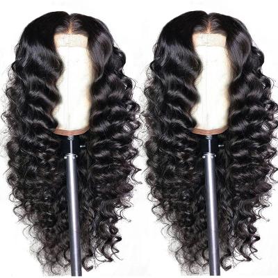 China Wholesale HD Loose Lace Wig Body Wave Cuticle Aligned Unprocessed Brazilian Virgin Human Hair Lace Frontal Wig Seller for sale