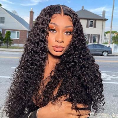 China New Arrival Best Quality Lace Front Wig Silky Straight Deep Curly Brazilian Virgin Hair Wig 100% Remy Hair Wave Hair Wig for sale