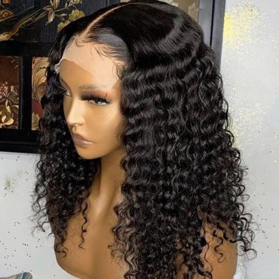 China Kinky Wave 4x4 150 Density 14inches Lead Lace Front Wigs Silky Straight Curly Wigs For Black Women for sale