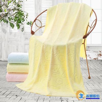 China Compressed Purple Super Soft 400gsm Microfiber Bath Towel for sale