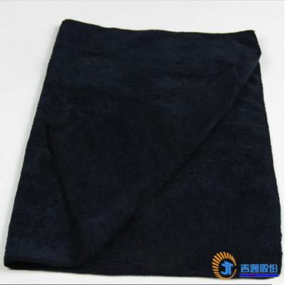 China Tablet Customize Logo High Quality Black Microfiber Towel for sale