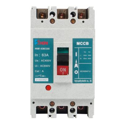 China Industrial Type B 6A 10A 16A 20A 25A 32A 40A 50A 63A CM1-63L/3300 3P MCCB Low Price Safety AC Circuit Breaker for sale