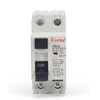 China B ID RCCB High Quality Electrical Circuit Breaker 63a 30ma for sale