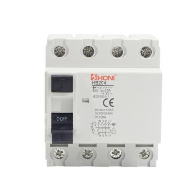 China B HONI High Quality Earth Leakage Circuit Breaker RCD RCCB HB204-63 for sale