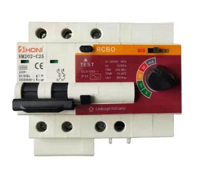 China AUTOMATIC CUT 10KA of 6MA adjustable residual current 10MA 20MA 30MA RCBO for sale