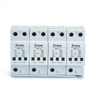 China Light Emitting Diode HONI BRAND T1 AC SPD 4P CLASS I SPD Lighting Protector Surge Protection Device 100KA-150KA for sale