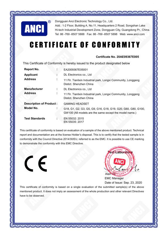 CE - DL ELECTRONICS CO.,LTD