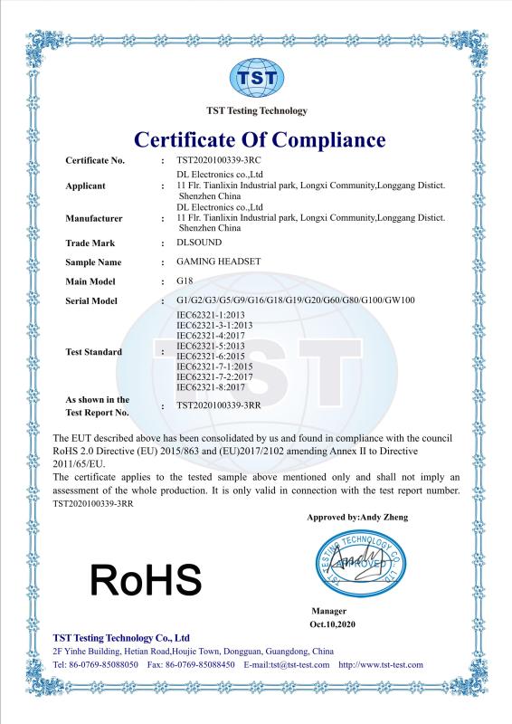 ROHS - DL ELECTRONICS CO.,LTD