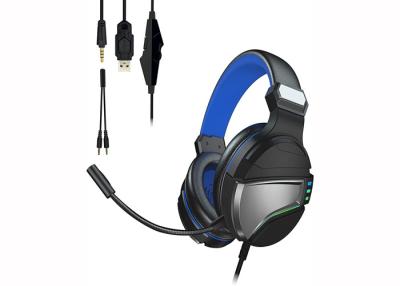 China 40MM Gaming Headphones With Mic And Light LED Backlit Full Braided USB Cable for sale