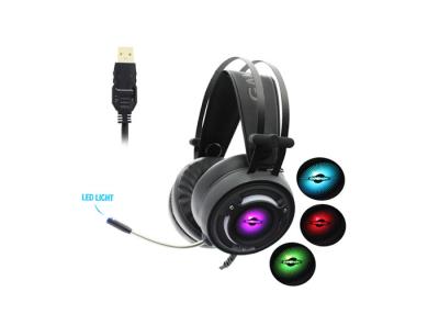 China 7,1 auriculares de la vibración del genio del anillo, venda de acero doble de las auriculares de la iluminación del RGB en venta