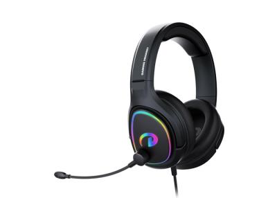 China Auriculares atadas con alambre omnidireccionales del juego del RGB con la luz y Mic Mute de la respiración en venta