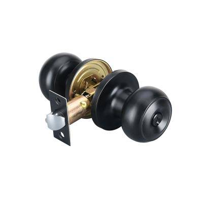 China Zinc Alloy Privacy Zinc Alloy Exterior Interior Passage Door Entry Door Knob Dummy Tubular Lock Handle Matt Black Finished for sale