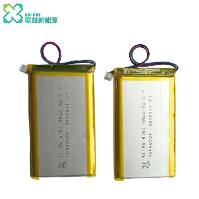 China Video Game Player 10000mAh High Capacity 1160100 Li-polymer 3.7V Rechargeable Battery for sale