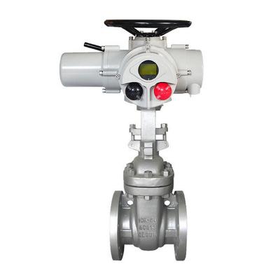 China General Flange Gate Stainless Steel JIS 10K Flange On Off Type Multi Turn Motorized Actuator Gate Valve for sale