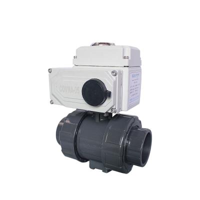 China General COVNA PVC Motorized Actuator Ball Valve Electric Plastic Ball Valve for sale