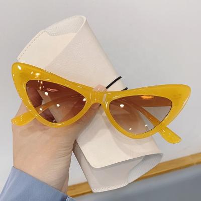 China Cat Eye 2022 New Fashion Trendy Cat Eye Sunglasses Ins Net Red Glass UV400 Outdoor Sunglasses For Women for sale