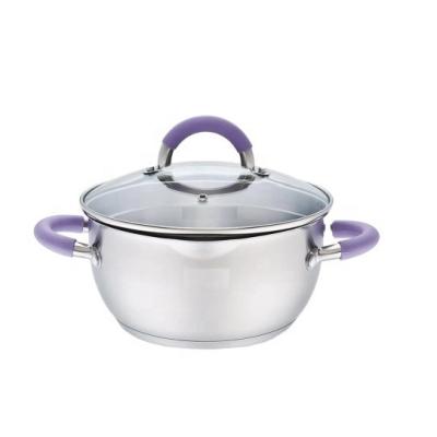 China Viable Factory Price Custom Logo Sauce Pan Stainless Steel Cooking Nonstick Casserole Cooking Set for sale