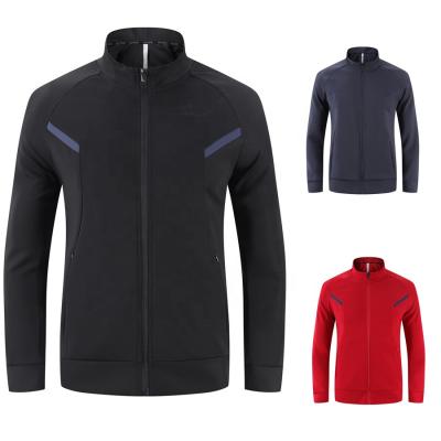 China Breathable Custom Elastic Jacket With Pockets Outdoor Sportswear Exercise Workout Running Jackets For Men for sale