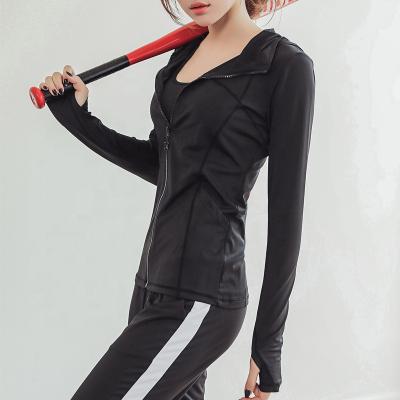 China New Design Sports Hot Selling Stretch Slim Women Breathable Top Full Zipper Ladies Sportswear Fitness Running Jackets Coat for sale