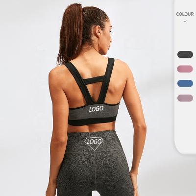 China Breathable Women Tops Summer Women Crop Tops Stretch Top Women's Fitness Vest Tank Bra Workout Short Bras for sale