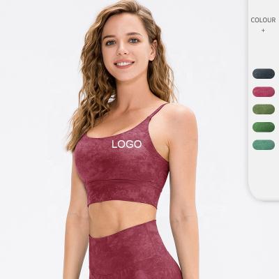 China Breathable Custom Digital Printing Yoga Bra Tops High Quality Sublimation Printing Women Sports Bra Custom for sale