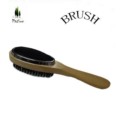 China Wooden 3 Function Wooden Shoe Brush and Shoe Brush with Boot Horn for sale