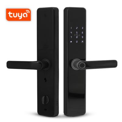 China Office hotel apartment home Bilixo smart electric handle door lock digital locks and keys front for matel house with tuya wifi door fingerprint mortise latch for sale