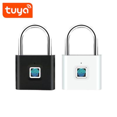 China Home Office Hotel App Control Lock Waterproof Electric Smart Biometric Fingerprint Padlock Smart Tuya cerradura IP56 Inteligente Keyless for sale