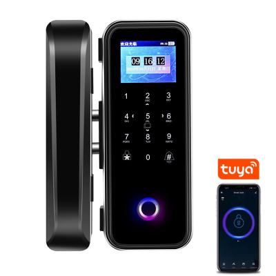 China Home office hotel apartment tuya digital smart lock door wifi glass door wifi locks with wifi fingerprint handle cerradura biometric inteligente OEM for sale