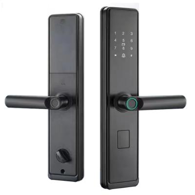 China Biometric Smart Door Locks Front Door Smart Locks OEM Home Apartment Hotel Apartment Front Entrance Door Smart Locks Biometric Fingerprint 6068 Mortise Rim Key Dool Inteligente for sale