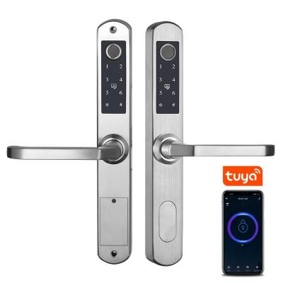 China Home office hotel apartment waterproof double sided deadbolt digital home 85 mortise door mortise latch door locks handle with tuya wifi keys smartlock for sale