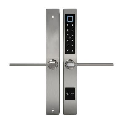 China Office Hotel Apartment Home August Door Lock Rim Fingerprint Door Lock Electric Electric Dead Bolt Smart Outdoor Biometric Fingerprint Locker with USB Charging Black for sale