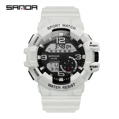 China SANDA 387 Alarm Water Resistance Wristwatches Hand Watch Luxury Sport Digital Watches for sale