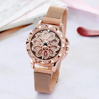 China Luxury Watches Bling Diamond Stylish Girl Watch Quartz Flower Woman Hannah Martin OR602 Water Resistant for sale