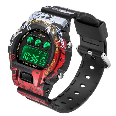 China SANDA 2108 Digital Alarm Sports Watch Waterproof Top Brand Luxury Mens Watches With Big Numbers for sale