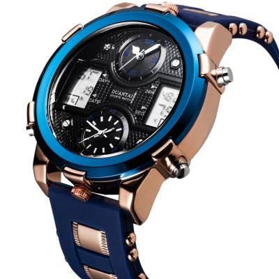 China DUANTAI 8181 Custom Logo Alarm Mens Watch Silicone Band Led Functional Water Proof Stylish Boys Watches Digital for sale