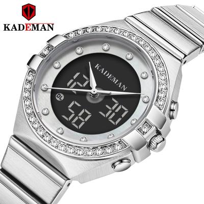 China Best KADEMAN K9079L Dual Alarm Display Watches For Women Led Luminous Fashion Customized Alarm Ladies Digital Watches for sale