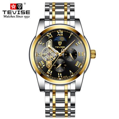 China TEVISE 9005B Steel Strap Automatic Date Men's OEM Brand Watch Automatic Mechanical Watch Strap Watches for sale