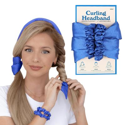 China Hot Selling Fashion.eco-friendly Tiktok Rubber Sleep Heatless Hair Curlers For Long Hair Sleep Curling Ribbon Hair Curler Headband 2022 for sale