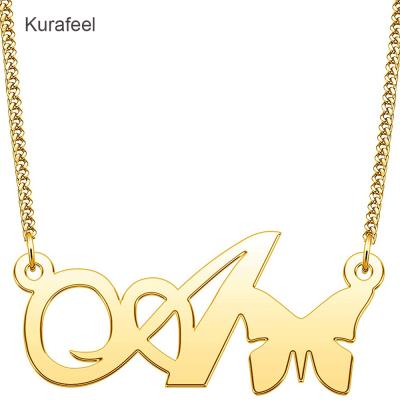 China CLASSIC Factory Wholesale Hot Selling Women Personalized Custom Silver Jewelry Name Necklace Butterfly Necklace for sale