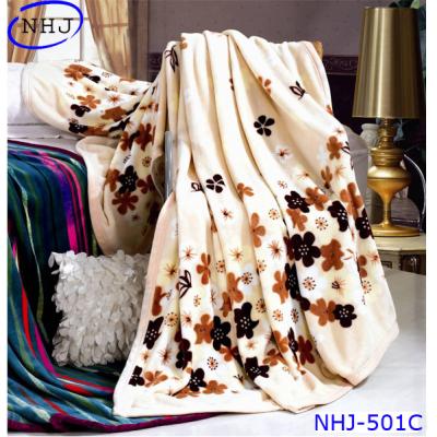 China home textile china supplier flano blanket with Print for sale