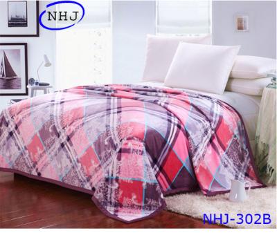 China Art style print Mink Wool Blanket NHJ-302B for sale