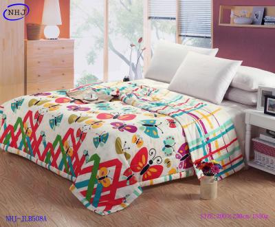 China Butterflies and exquisite flower print cotton quilt for sale