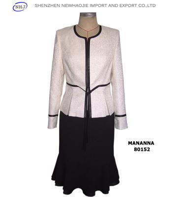 China White jacket black latest long skirt design for sale