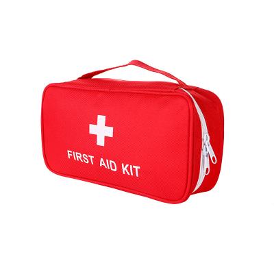 China Outdoor First Aid Kit Bag Car Travel Kit Blue Color Portable Daily Life Supplies Bag First Aid Package for sale