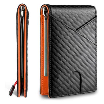 China Custom Rfid Bifold RFID Blocking Wallet PU Leather Slim Minimalist Men's Wallet for sale