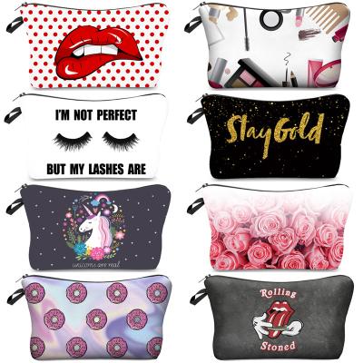 China Fashion Makeup Bag With Bag For Pouch Cute Women's Pattern Cosmetic Organizer Bag for sale