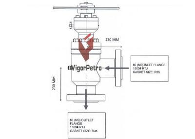 China ANGLE VALVE, MANUAL ADJUSTABLE CHOCK, RTJ, AISI410 SS BODY, 3