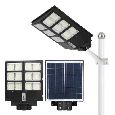 China ROAD 200w Outdoor Lamp IP65 Brightest Remote Control Waterproof Solar Led Panel All In One Street Light for sale